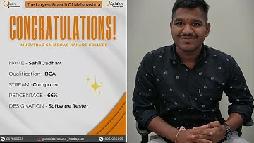 Congratulations Sahil Jadhav on your placement success!#QSpidersHadapsar #qspiderspunehadapsar
