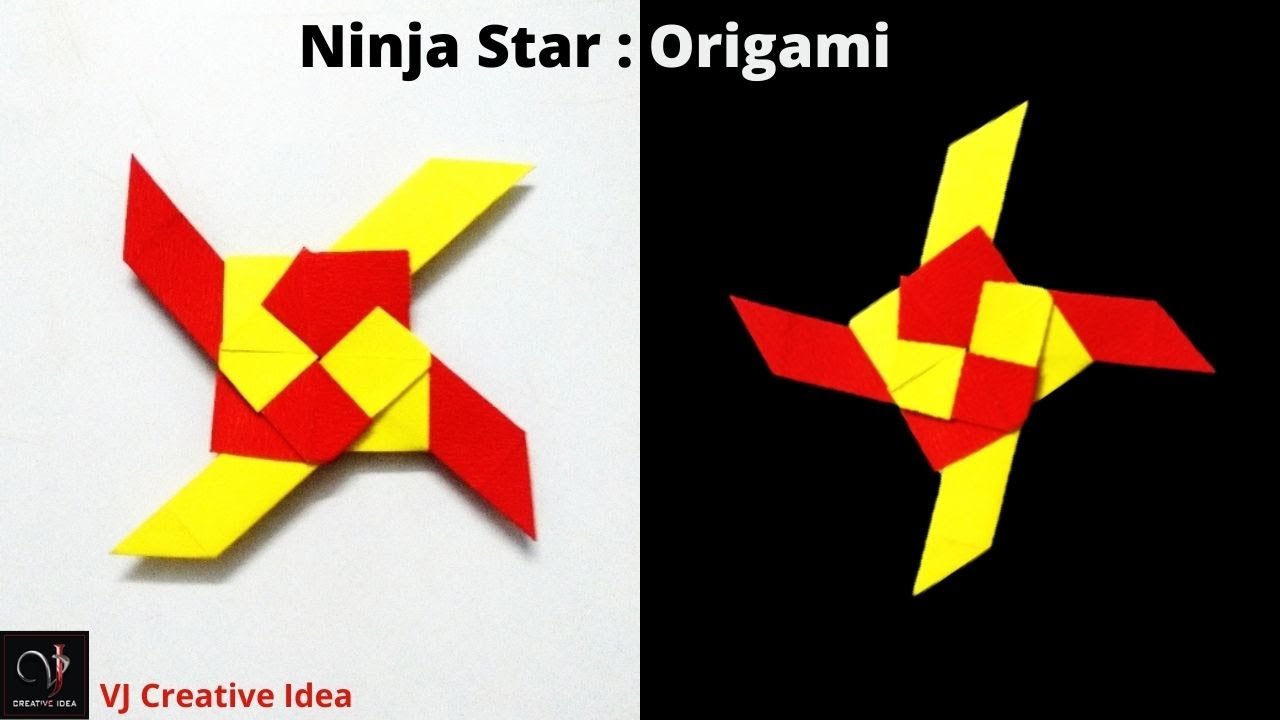 Four Pointed Transforming Ninja Star Boomerang Ninja Star, Origami, How