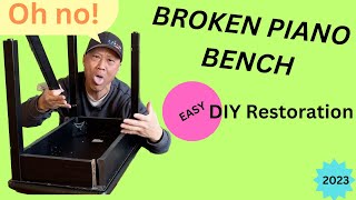 How to Repair a Broken Piano Bench Leg | Do it Yourself  Furniture Repair & Restoration