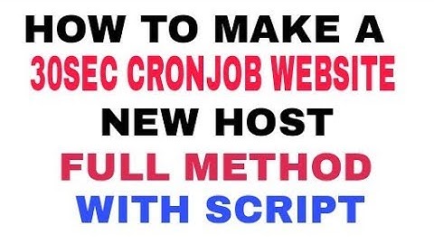 How To Make Cronjob Site New Latest Method 2018