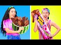 MAKANAN ASLI VS MAKANAN DARI COKELAT! || Tantangan Makanan Pakai Cokelat oleh 123 GO! GOLD