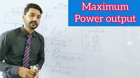 Maximum power output in Urdu/Hindi | 12th class physics | physics ka safar