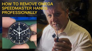 How to remove Omega Speedmaster Moonwatch chronograph hands professionally by Master Watchmaker 8,566 views 3 years ago 3 minutes, 25 seconds