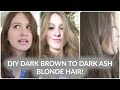 How to: Dark Brown to Blonde to Dark Ash Blonde Hair!!