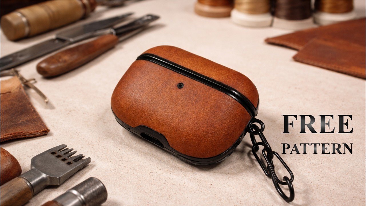 DIY Luxury Leather Airpods Case Transformation | ASMR | Handmade