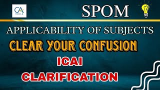 Spom applicability for May 2025