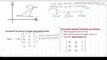 Determinant - Applying to see if points are collinear ? Some perspective than just using the formula