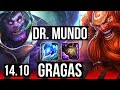 Dr mundo vs gragas top  600 games 44k dmg  kr master  1410