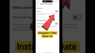 How To On Data Saver in Instagram | Instagram me data saver chalu kaise kare #shorts #viral