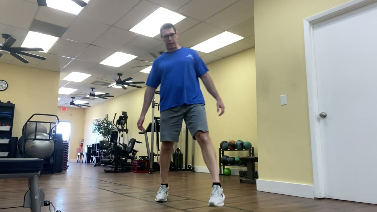 Balance Training Exercise: Agility ladder balance. Workout to combat the “senior shuffle".