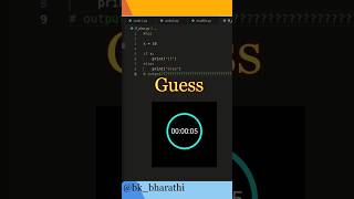 Python tricky question | python if else statement | #python #coding #tamil