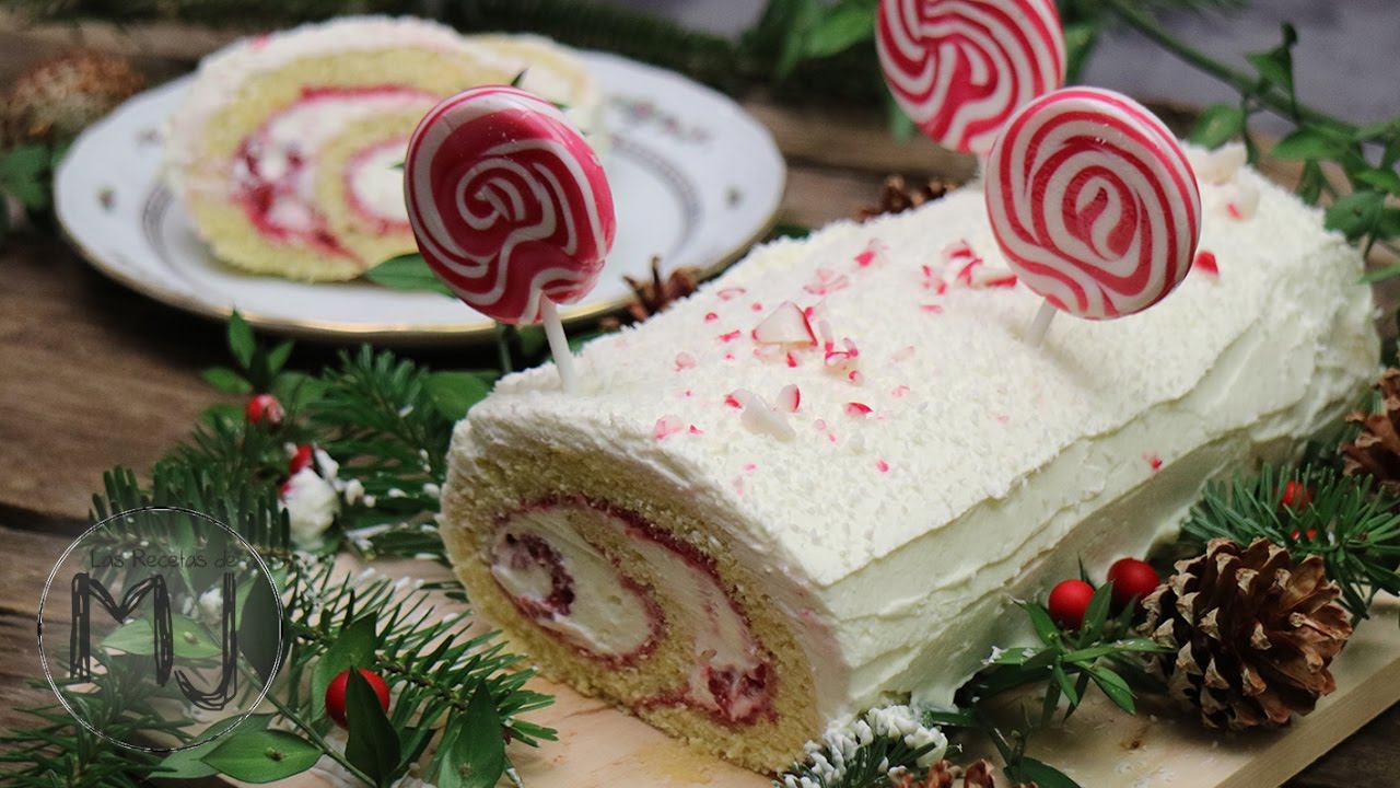 Brazo de gitano nevado con mermelada de frambuesa