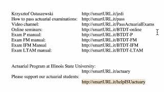 Exam MAS-I and exam P exercise for September 15, 2020