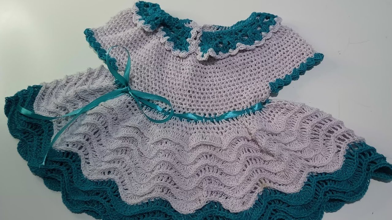 فستان بنوتة كروشيه صيفي 👧♥️