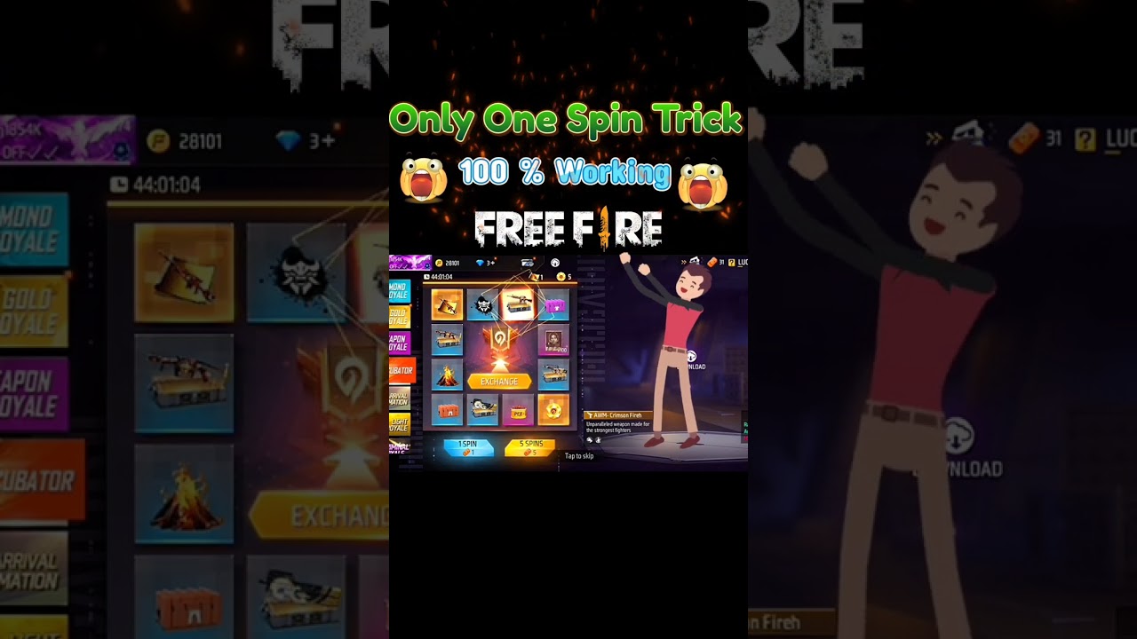 Only One Spin Blueprint Trick 🤯 | In Free Fire | 