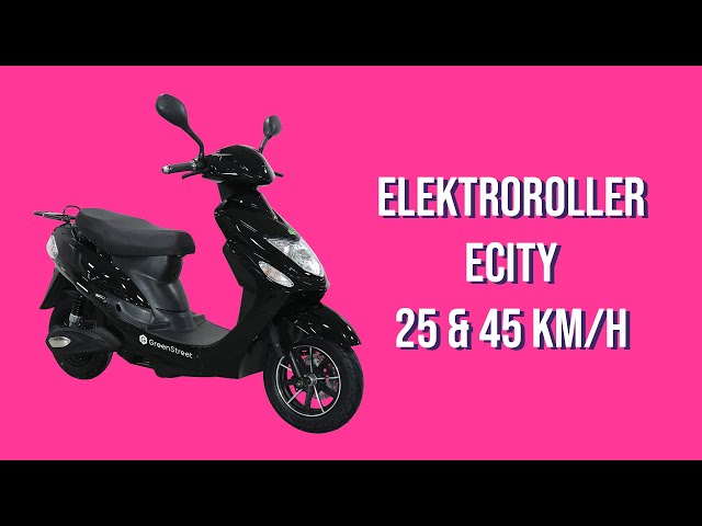 GreenStreet Elektroroller eCity 25 km/h & 45 km/h - YouTube