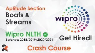 Boats & Streams | Aptitude - Wipro Crash Course