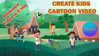 Create CARTOON ANIMATION ? in 5 MINUTES using Canva AI Tools -  Animated Cartoon Videos AI