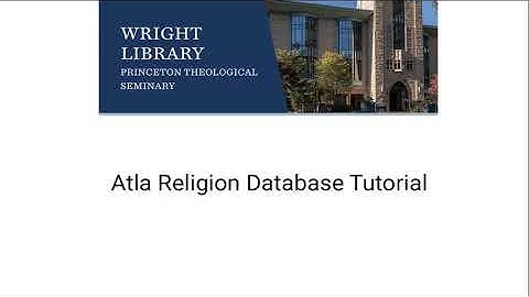 Atla Religion Database Tutorial (2023)