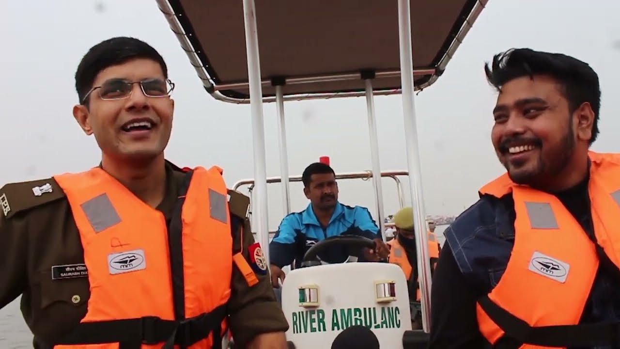 Boat ride in Sangam Ghat at Prayagraj |