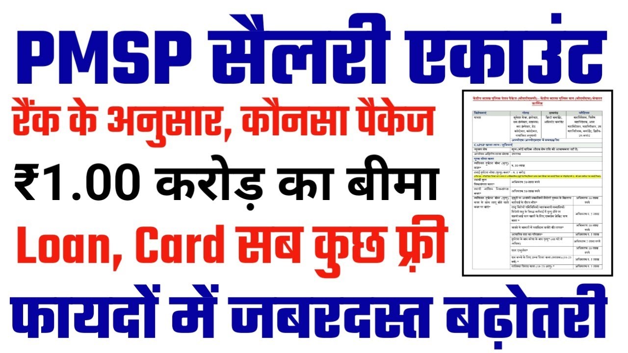PMSP Benefits SBI PMSP Ac Salary Account CAPSP pmsp-benefits-sbi-pmsp-ac-salary-account-capsp