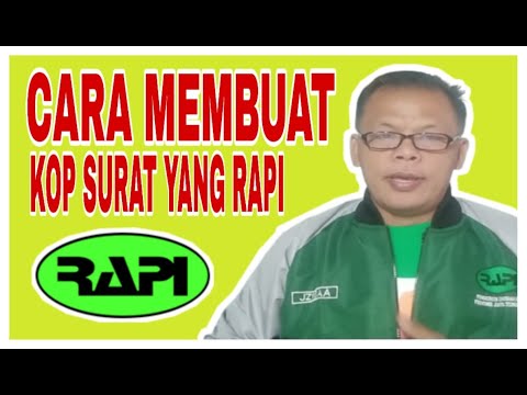 CARA MEMBUAT KOP SURAT YANG RAPI || KOP SURAT SEDERHANA YANG RAPI - YouTube