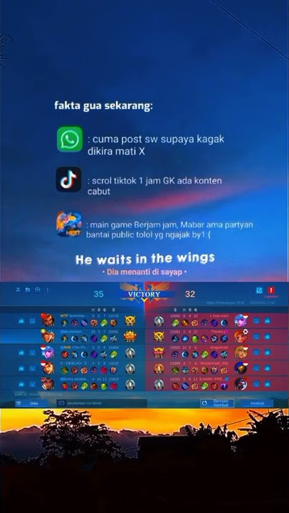 Story' wa keren mobile legend Part 2( kegiatan sehari hari ku)#mlbb #short