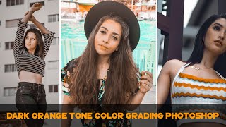 Photo Dark Orange Tone Color Grading Photoshop - Photoshop Color Grading screenshot 3
