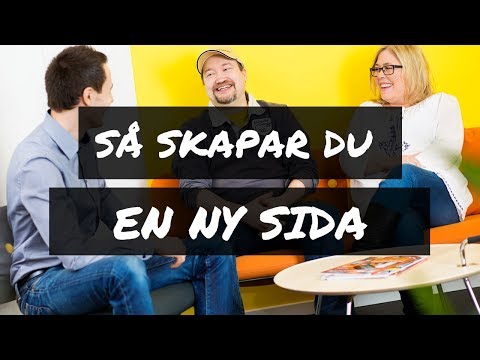 Video: Hur Man Skapar En Ny Sida På Webbplatsen