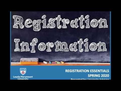 Registration Essentials