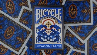 Bicycle Dragon Back Blue Playing Cards Deck Review -Display