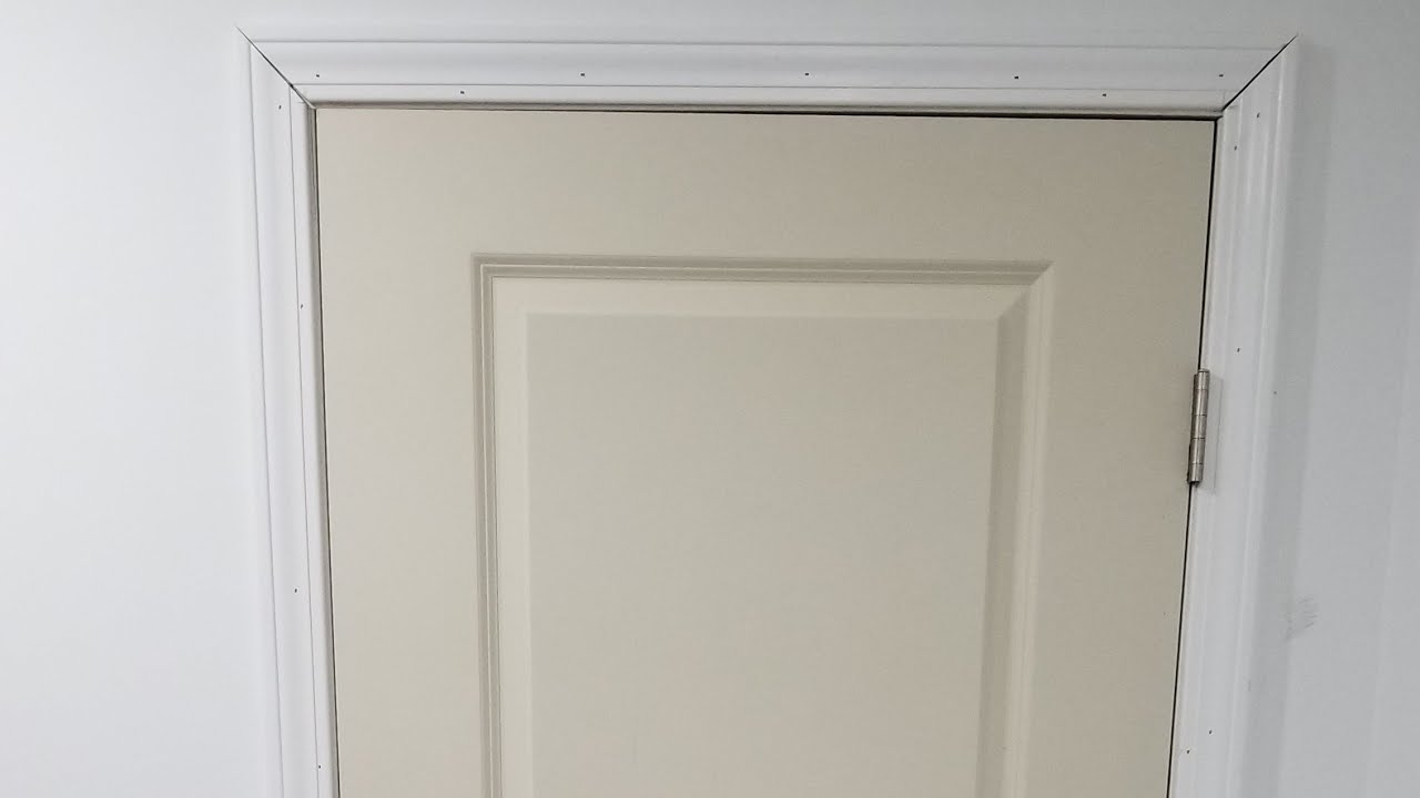 DIY How to install and custom cut prehung door YouTube