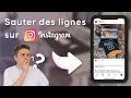 Comment sauter des lignes en lgende sur instagram 2024 tuto fr