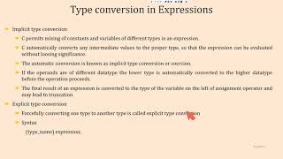 Type Conversion in C