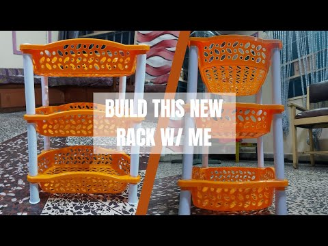 Set up my lovely storage rack w/ me. *See what I have to put inside ...