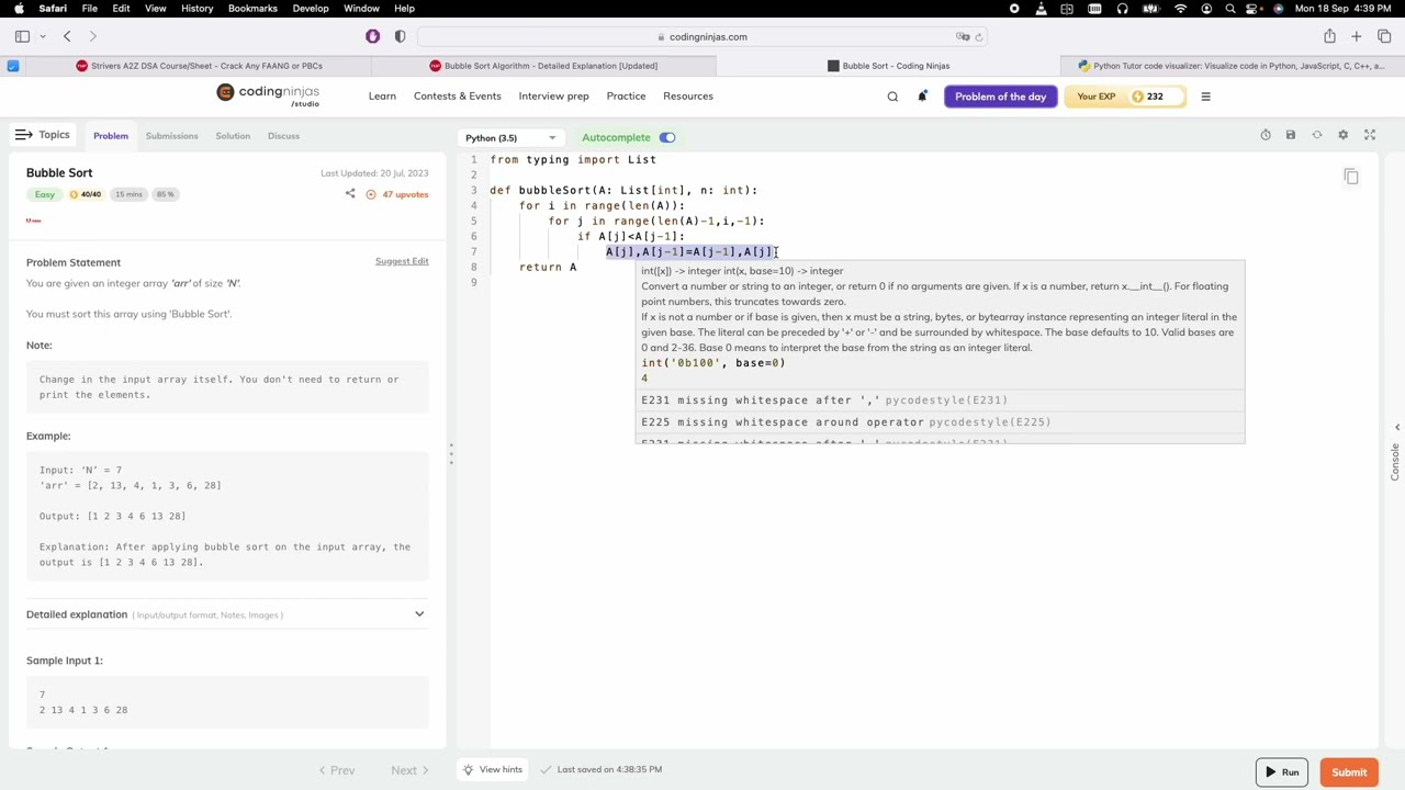 Bubble Sort | Striver A-Z Series | DSA