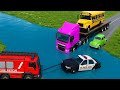 Car vs Fast Flowing River Extreme Challenge in Beamng Drive!