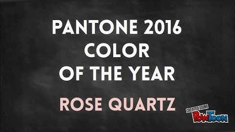 PANTONE 2016 Color of the Year