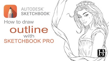 Autodesk sketchbook outline tutorial [ part 1 ] by Drawing Art