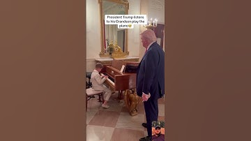 Thumbnail of President Trump listens to his Grandson play the piano #donaldtrump #trump #trumpnews #whitehouse