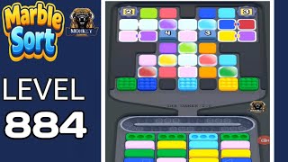 Marble Sort hard level 884 walkthrough solution
