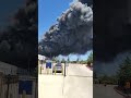 A close-up view of the Medline fire in Tracy