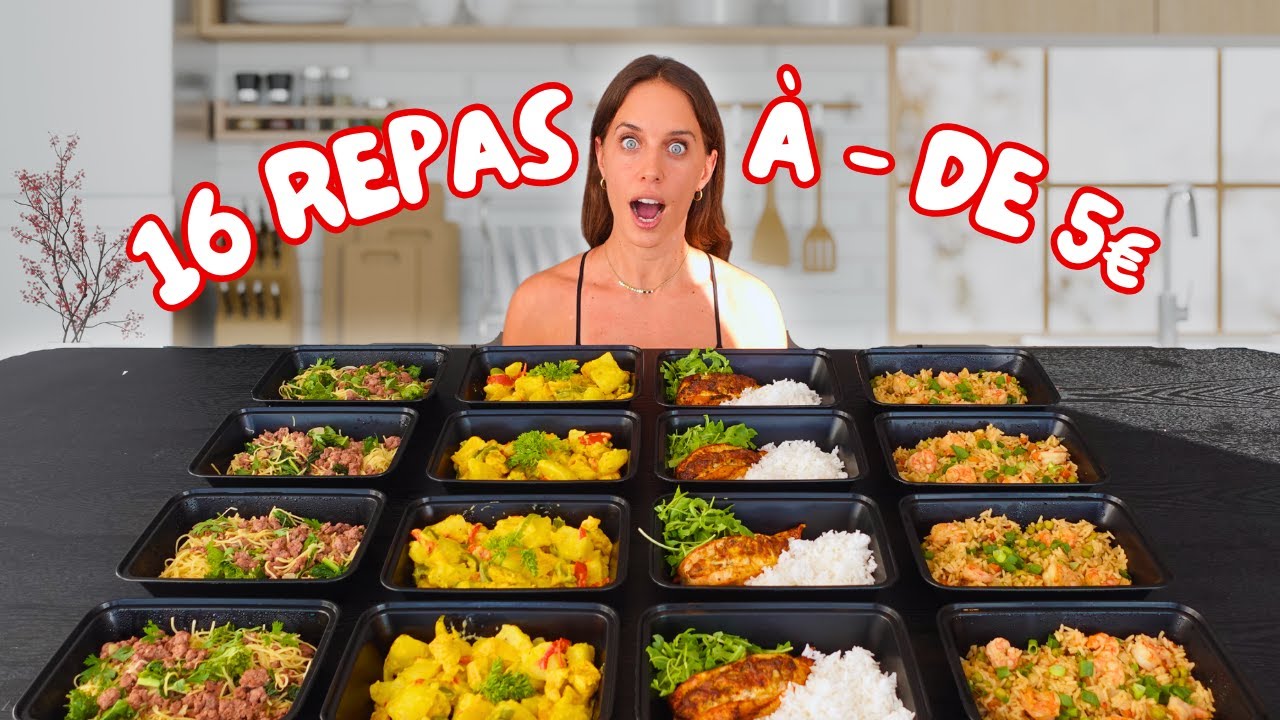 Meal Prep en 2 HEURES | -5€ par REPAS | 1 semaine HEALTHY & PETIT BUDGET