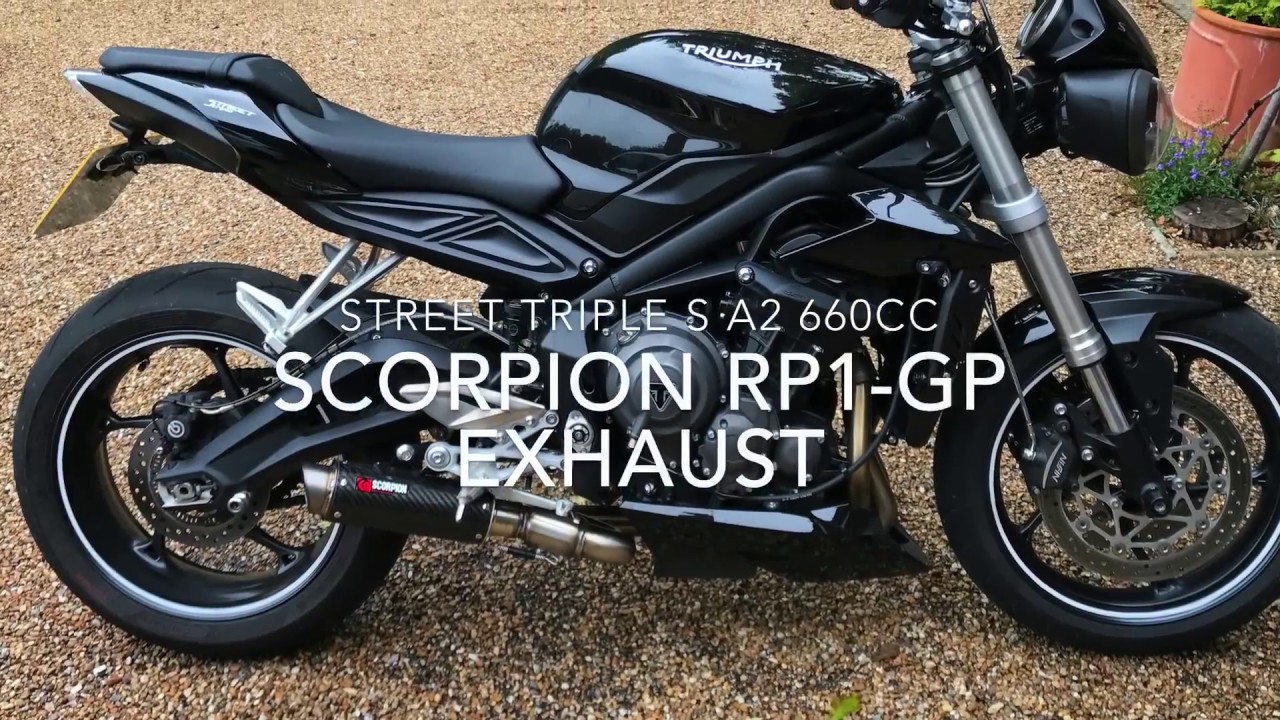 Scorpion Rp1 Gp Exhaust 2017 Triumph Street Triple S A2 660cc