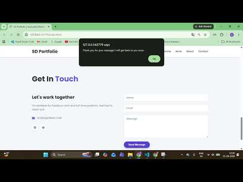 Code With SD Animated Portfolio