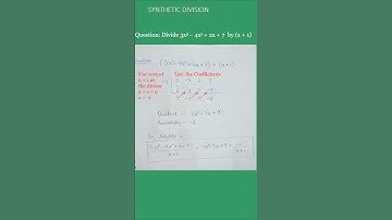 Divide Polynomials in Seconds! Synthetic Division Explained  #shorts