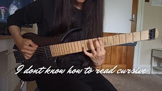 When you play guitar in cursive