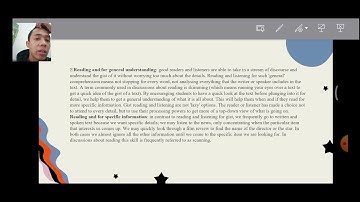 Video presentation : (Teaching Receptive Skills : Reading