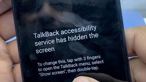 Talkback accessibility service has hidden the screenTo change the tap with 3 fingers to open the