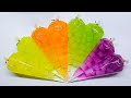 【ASMR】絞り袋でスライムを作る! Making Jelly Cube Slime with Piping Bags【音フェチ】